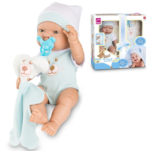 Boneco Bebe Bebezinho Real Menino Reborn Faz Xixi - Roma com o