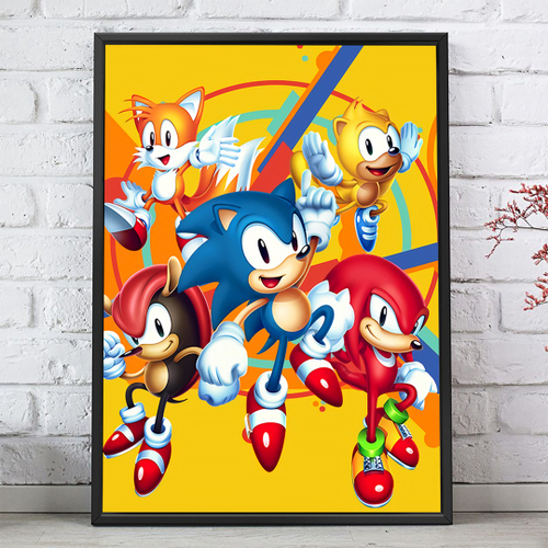 Quadro decorativo emoldurado Gamer Sonic Personagem jogo Antigo para quarto  sala em Promoção na Americanas