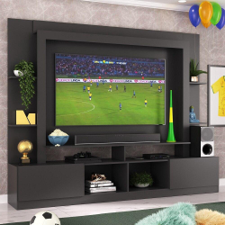 Rack Estante com Painel TV 65 e 2 portas Catar Multimóveis BR3395 Preto é boa?
