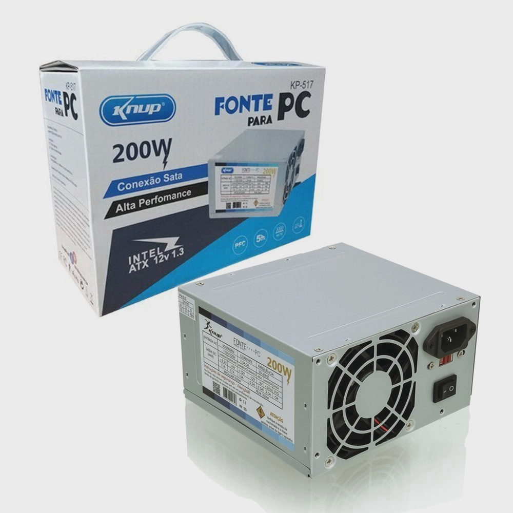 Fonte Atx Para Pc Conex O Sata Alta Performance W Kp Knup