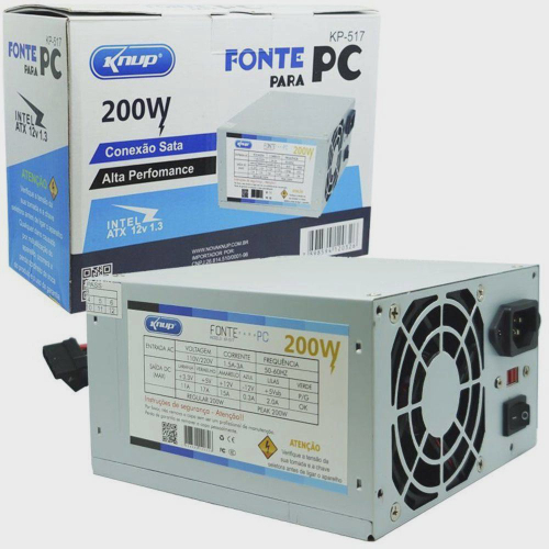 Fonte Atx Para Pc Conex O Sata Alta Performance W Kp Knup No Shoptime