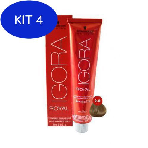 Kit Igora 12.0 Super Clareador Natural, 9.7 Louro Extra Claro Cobre, 02 un  ox 30vol e Tonalizante Flamingo 150ml