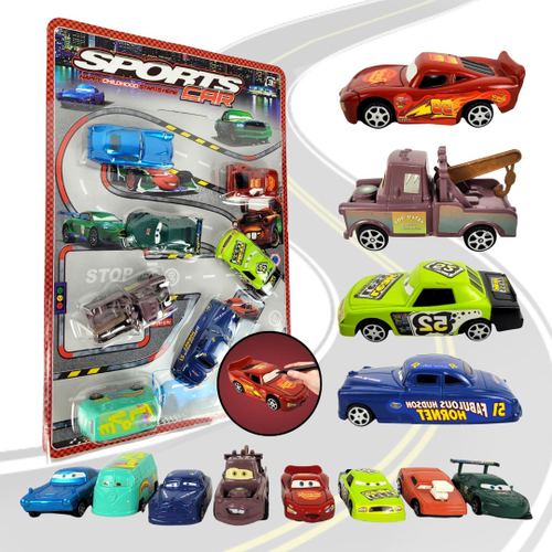 Kit 8 Carrinhos De Brinquedo Do Filme Carros - Chic Outlet