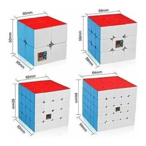 Kit 4 Cubo Mágico 2x2 3x3 4x4 5x5 Profissional Speed em Promoção na  Americanas