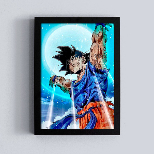 Quadro Decorativo Dragon Ball Z Goku Sayajin 2 Peças M16