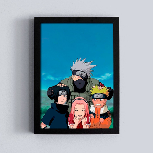 Quadro Com Moldura Kakashi Hatake - Ninja Anime Naruto em Promoção