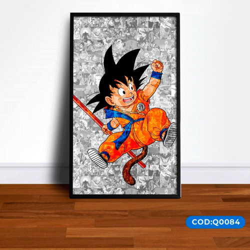 Quadro Decorativo Dragon Ball Z Goku Super Sayajin 2 Peças M17