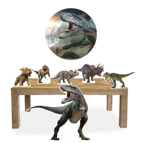 15 Centro De Mesa Dinossauro T Rex Aniversário Infantil Mdf