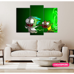 Quadro Breacking Bad Rick And Morty Desenho Com Moldura G04 no