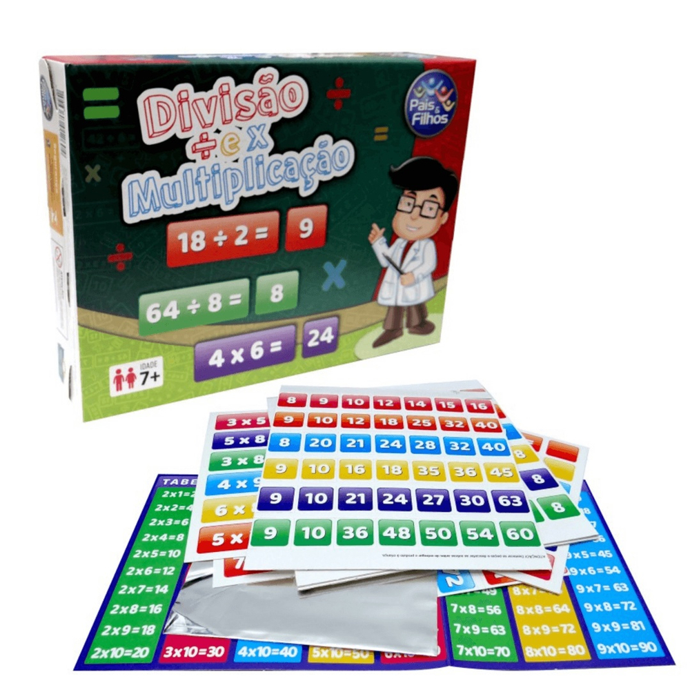 Jogo Didático Educativo Matemática Divisão Multiplicação 1260 Pais & Filhos  em Promoção na Americanas