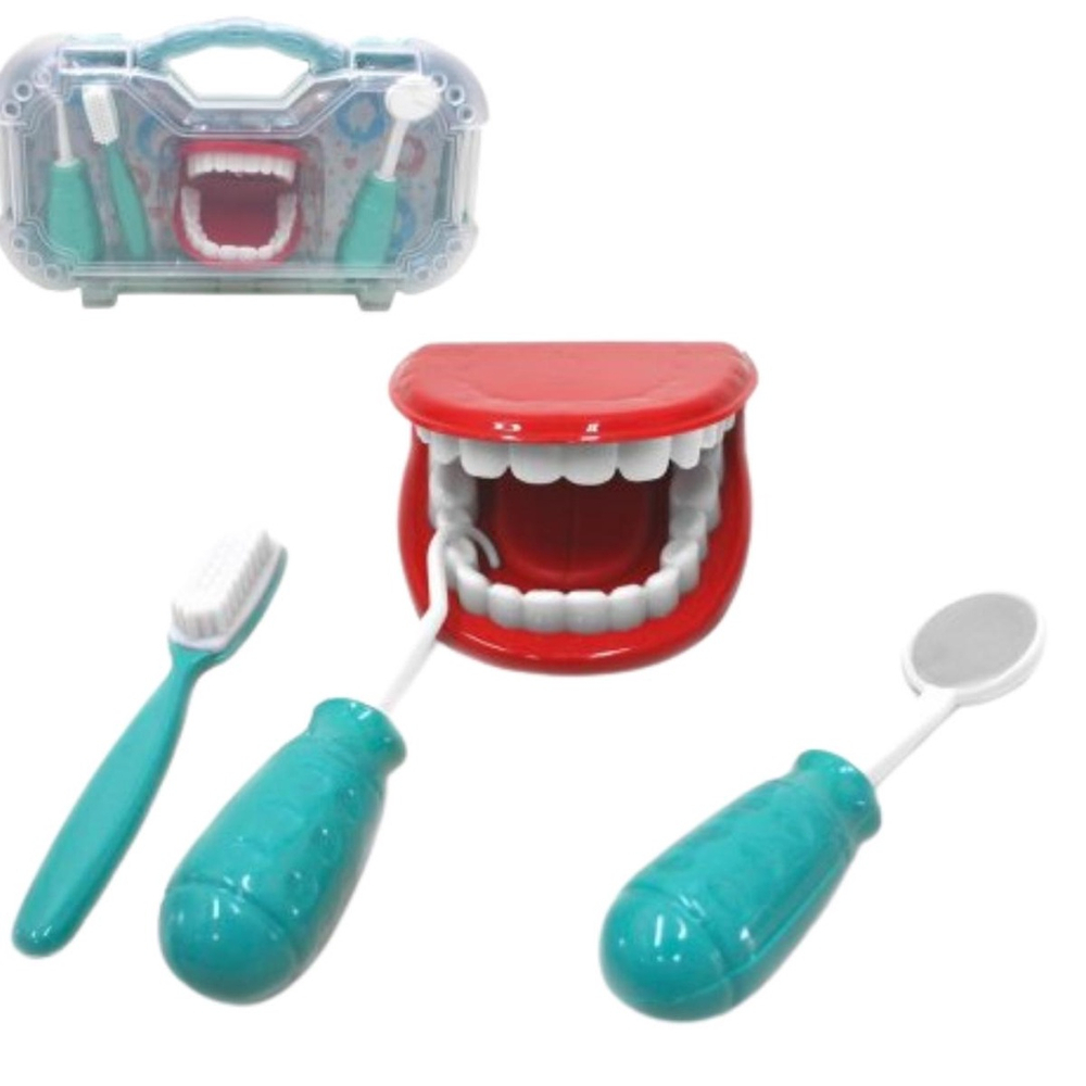 Kit Dentista Infantil Maleta De Brinquedo Completo Montável