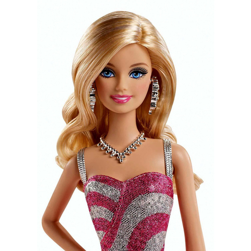 Boneca Barbie Pink & Fabulous Vestido Longo Festa Mattel com o