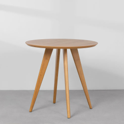 Mesa de Jantar Square Redonda Louro Freijó - 80cm Menor preço em Mesa de Jantar Square Redonda Louro Freijó - 80cm