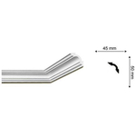 Moldura Poliestireno Nomastyl A2 - Br. c/ 2,00 Mts