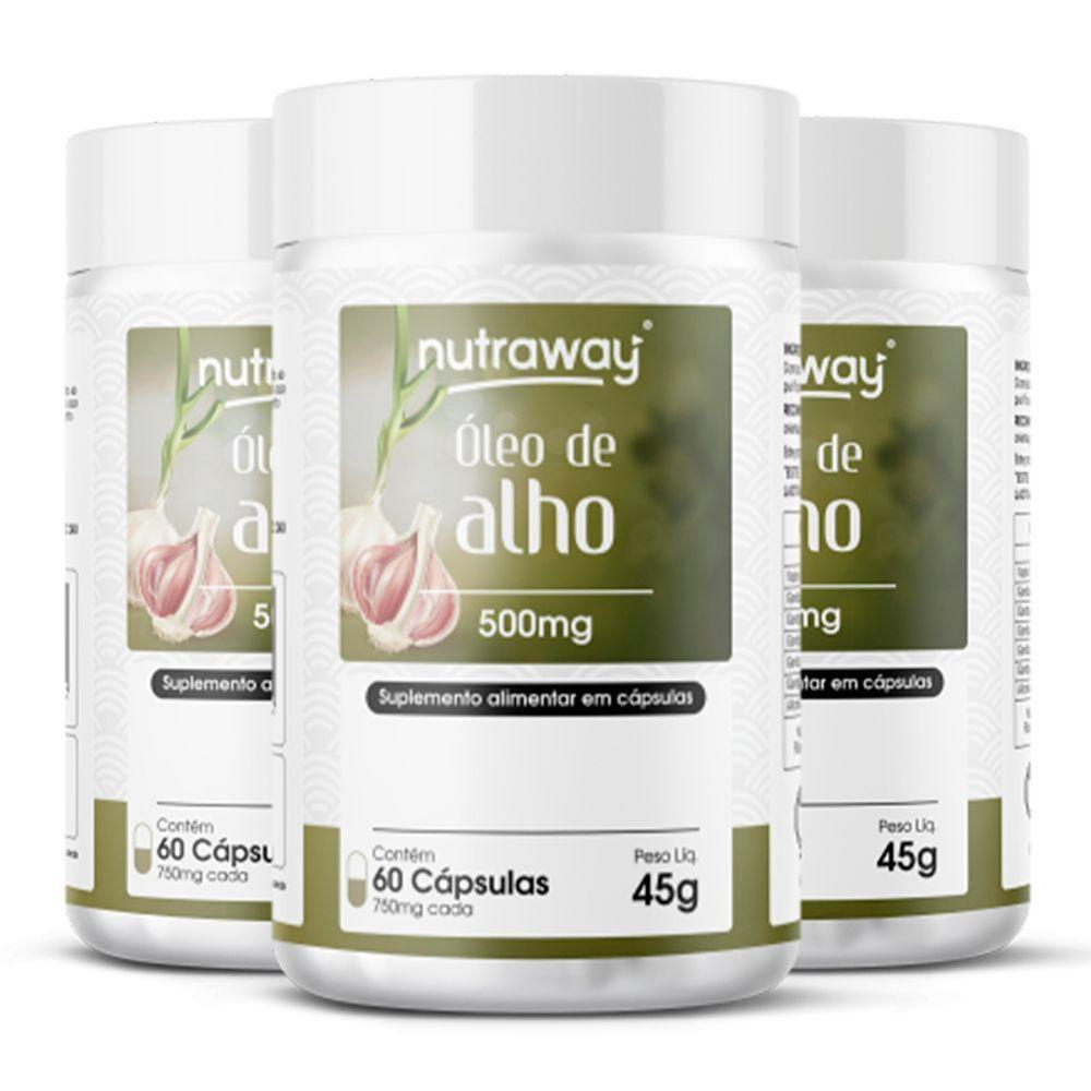 Kit 3 Óleo De Alho Nutraway 500Mg 60 Cápsulas No Shoptime