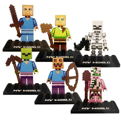 Kit 8 Bonecos Lego Minecraft compatível Com Lego Promoção