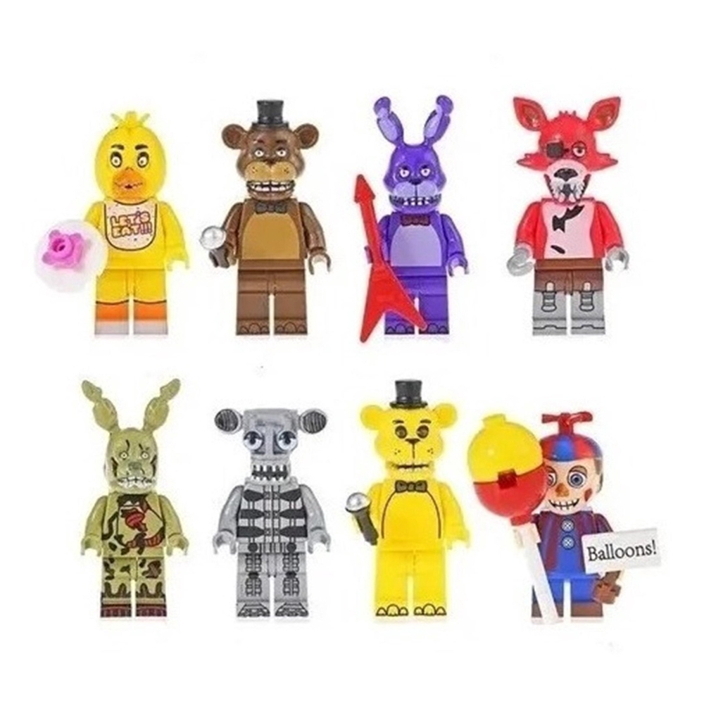 Miniaturas Fnaf - Five nights at freddy, chica, blocos de montar, boneco