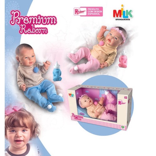 Kit 2 Bebês Reborn Gêmeos Azul e Rosa Com Mamadeira e Pijama em Promoção na  Americanas