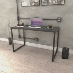 Mesa para Escritório Office Estilo Industrial 120cm Kuadra Compace Preto Onix Menor preço em Mesa para Escritório Office Estilo Industrial 120cm Kuadra Compace Preto Onix