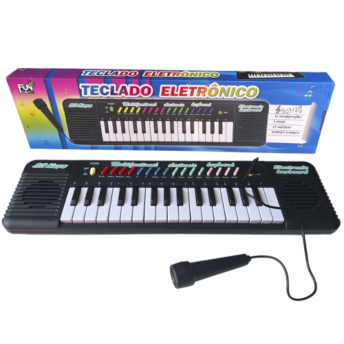 Brinquedo Musical Teclado Infantil Piano 37 Teclas Microfone em Promoção na  Americanas