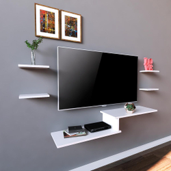 Rack Tv Suspenso Organizador Livros Para Quarto Sala Em Mdf é boa?