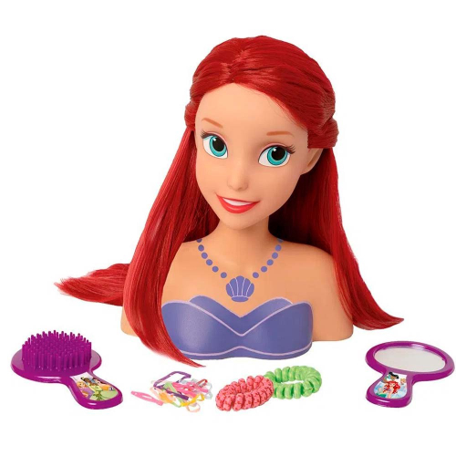 Cabeça de boneca para meninas, cabeça de boneca para pentear o cabelo com  acessórios para meninas, cabeça de boneca para cabelo e pentear maquiagem,  cabeças de boneca para cosmetologia para crianças 