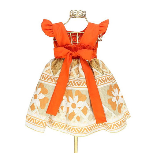 Vestido Laranja Moana Infantil