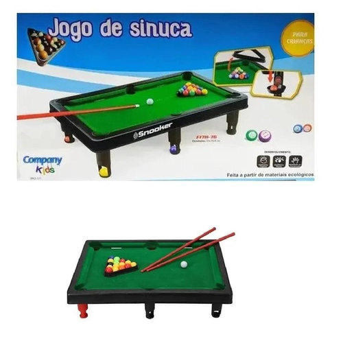 Mesa Sinuca Infantil Completa Com Jogo Bolas E Tacos Bilhar