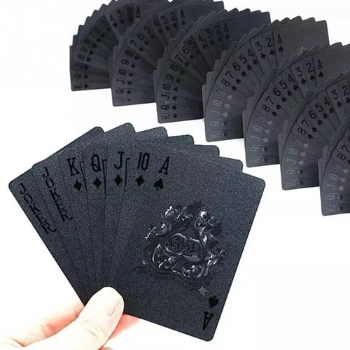 baralho pretas, cartas legais em relevo – Ferramenta truques pôquer preta  flexível clássica, para mágica, jogos água e para festas