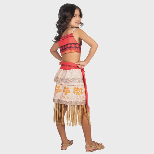 Fantasia Roupa Moana Infantil Com Colar