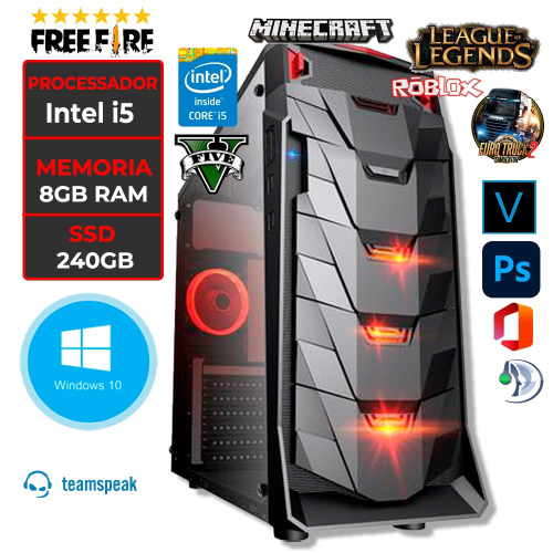 Pc Gamer Barato Up Starter I7 8gb Ssd 240gb Windows 10 pro - Loja Oi Place