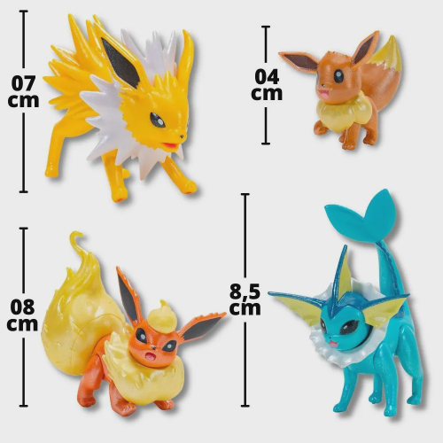 Multipack Evolução Eevee Flareon Jolteon Vaporeon Pokémon Sunny no Shoptime