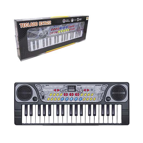 TECLADO INFANTIL PIANO COM MICROFONE KARAOKE 37 TECLAS MUSICAL EDUCATIVO  ESTILO PROFISSIONAL