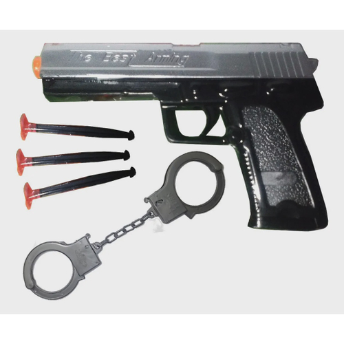 Pistola Nerf Lança Dardos Kit Arminha De Brinquedo Policia