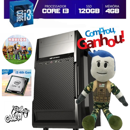 Pc Cpu Gamer 4ª geração para roblox ssd + Pelúcia em Promoção na Americanas