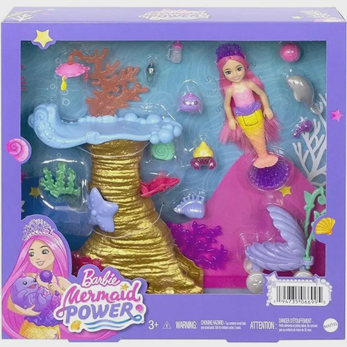 Boneca Barbie Sereia Articulada Roxo E Laranja Gjk11 em Promoção