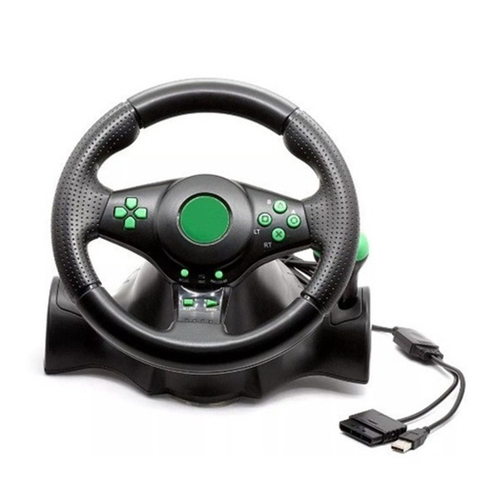 Volante de PC, volante de corrida de jogos USB universal para uso de PC PS3  PS2, volante de corrida com pedal, rotação de 180 graus : :  Games e Consoles