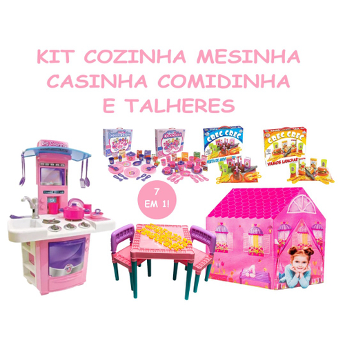 Kit Jogo Cozinha Utensílios Comidinha Infantil Brinquedo no Shoptime