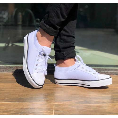 Tênis All Star Converse Feminino Meia Calce Fácil Branco