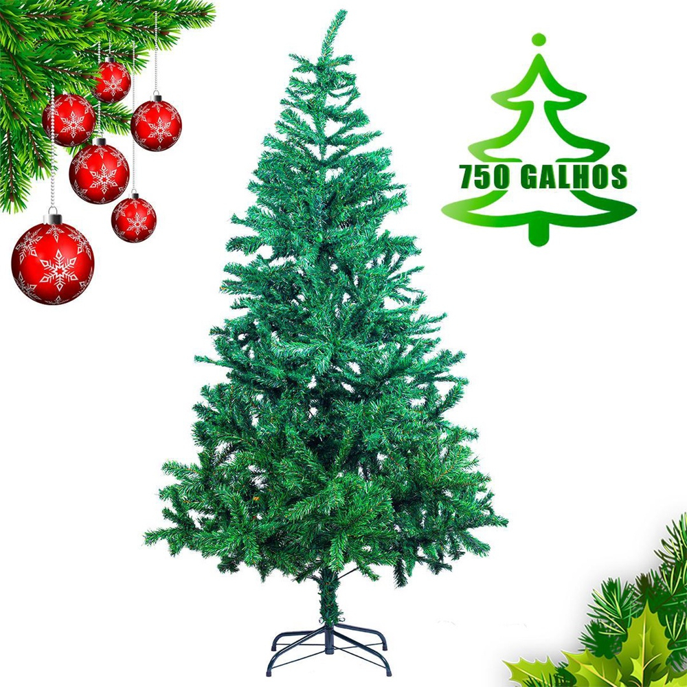 Árvore De Natal Grande Pinheiro 180 Cm 750 Galhos Verde em Promoção na  Americanas