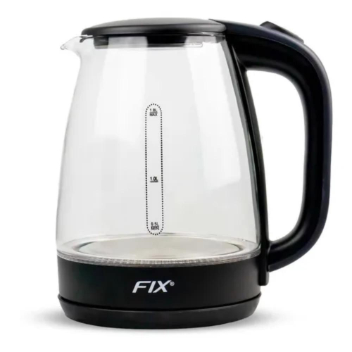 Chaleira el trica de vidro transparente 1 8l 220v 1500w fix em promo o