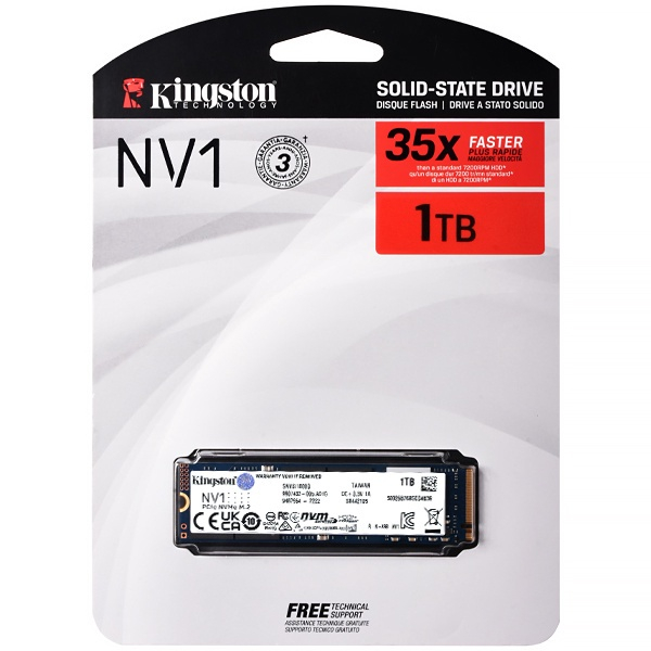 Ssd kingston nv1 1tb m 2 2280 nvme leitura 2100mb s snvs 1000g em