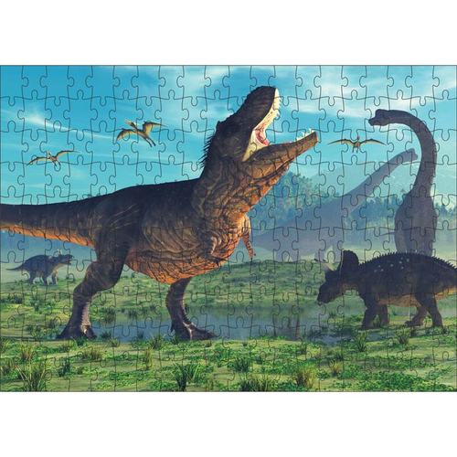 Puzzle 200 peças Batalha dos Dinossauros - Loja Grow