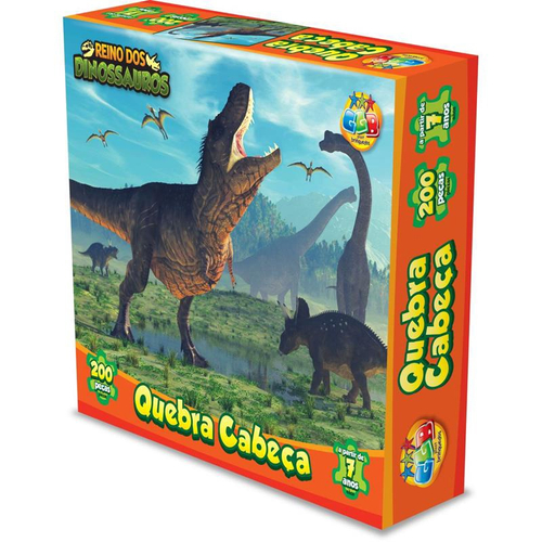 QUEBRA CABEÇA DINOSSAUROS 4 EM 1 43 PEÇAS REF 1007 - GGB