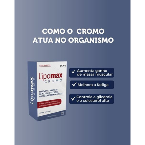 Lipomax Cromo c/60 Cápsulas em Promoção na Americanas