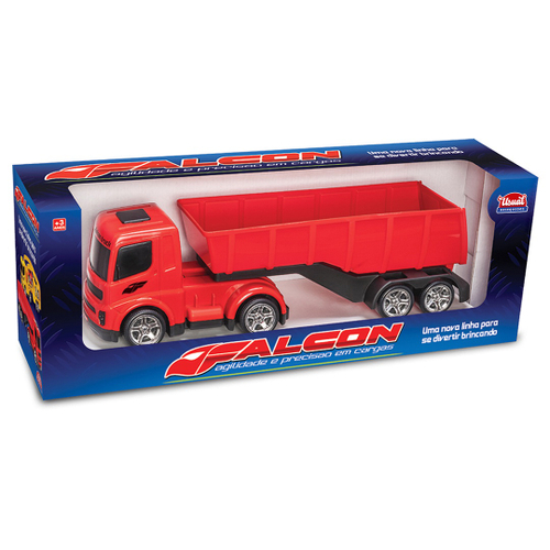 Caminhão Caçamba Realista de Brinquedo Infantil Falcon Truck Azul em  Promoção na Americanas