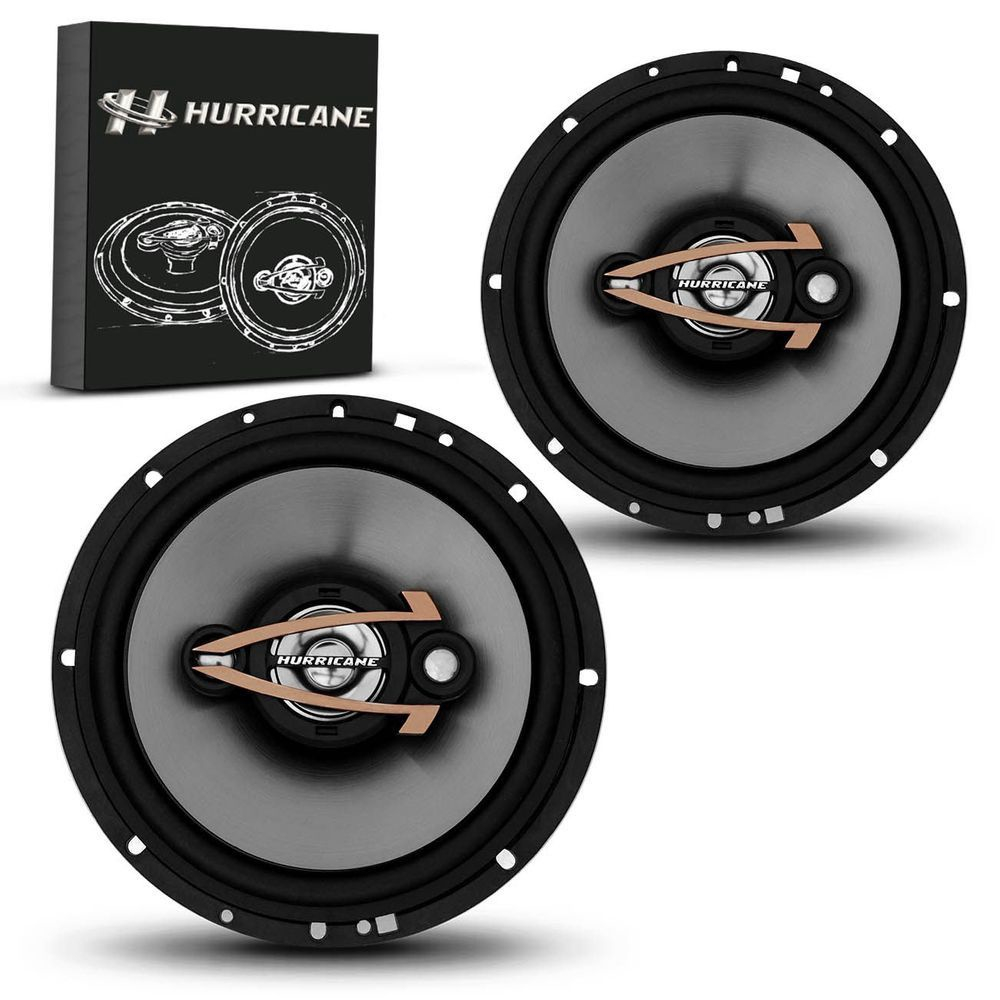 Alto Falante Hurricane QR 6 6 160W Rms 4 Ohms Quadraxial Preto E Grafite Bobina Simples Par Em