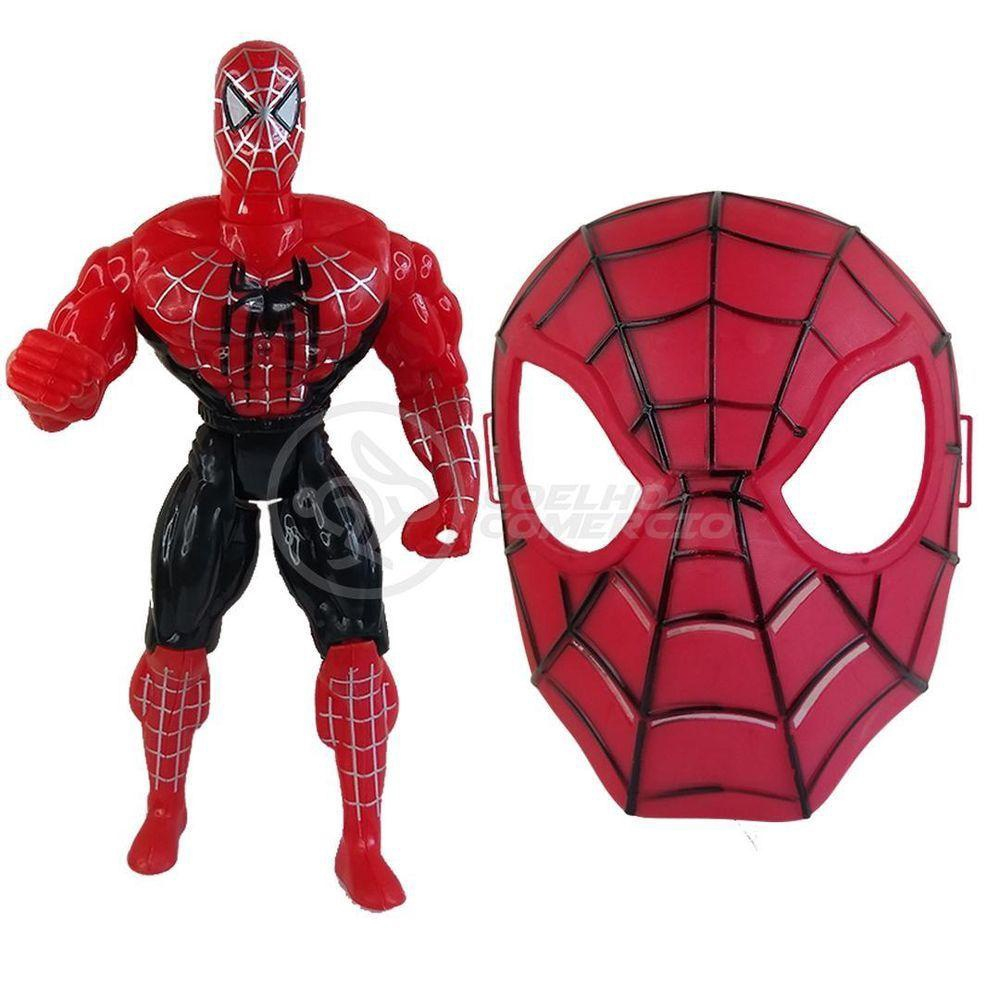 Boneco 25cm Action Figure Homem Aranha + Mascara Vinga Nº01 em Promoção na  Americanas