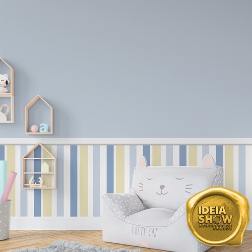 Papel de Parede Infantil para Quarto Bobinex Bambinos Xadrez