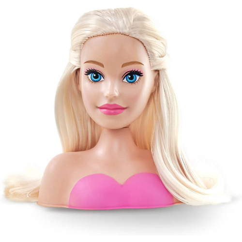 Cabeça Busto Boneca Menina Barbie Para Maquiar Pentear Salão De